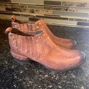 Brown Leather Ankle Boots